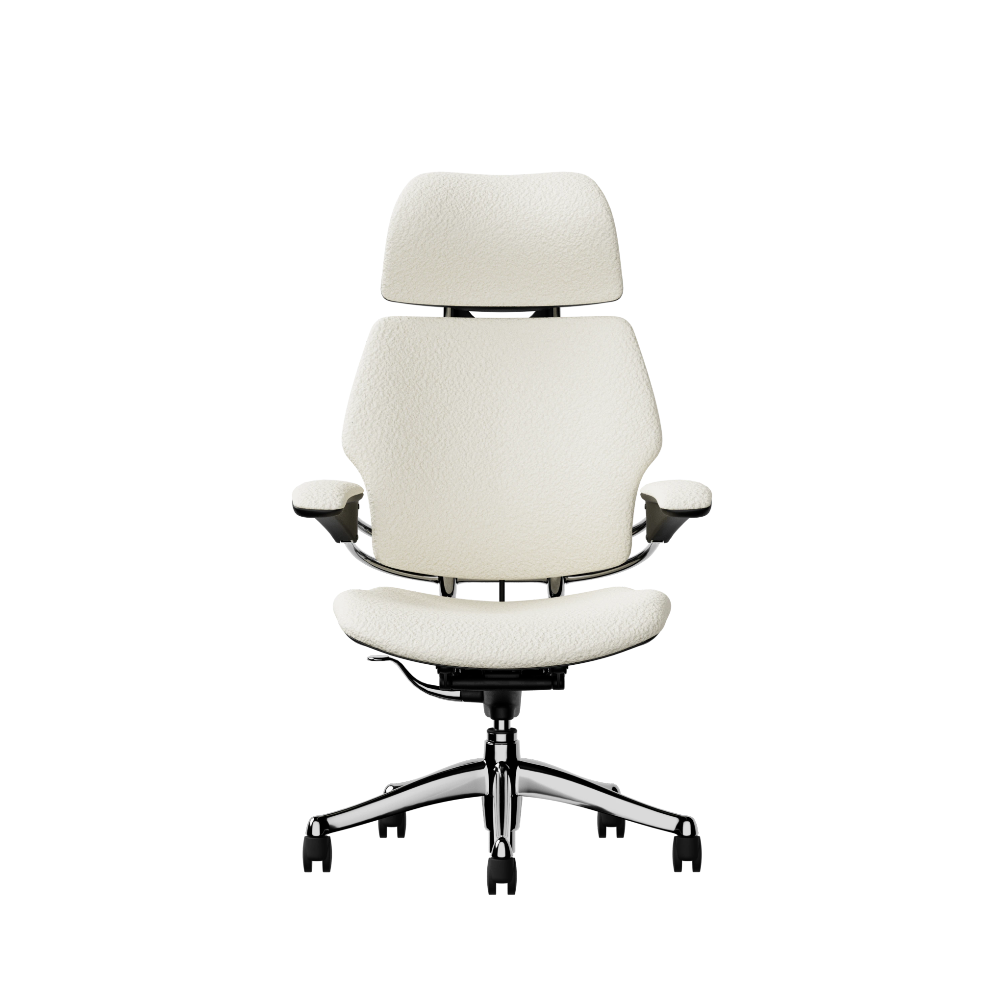 Polished Aluminum / Adjustable Height Duron Arms with Matching Textile / Elle: 0200