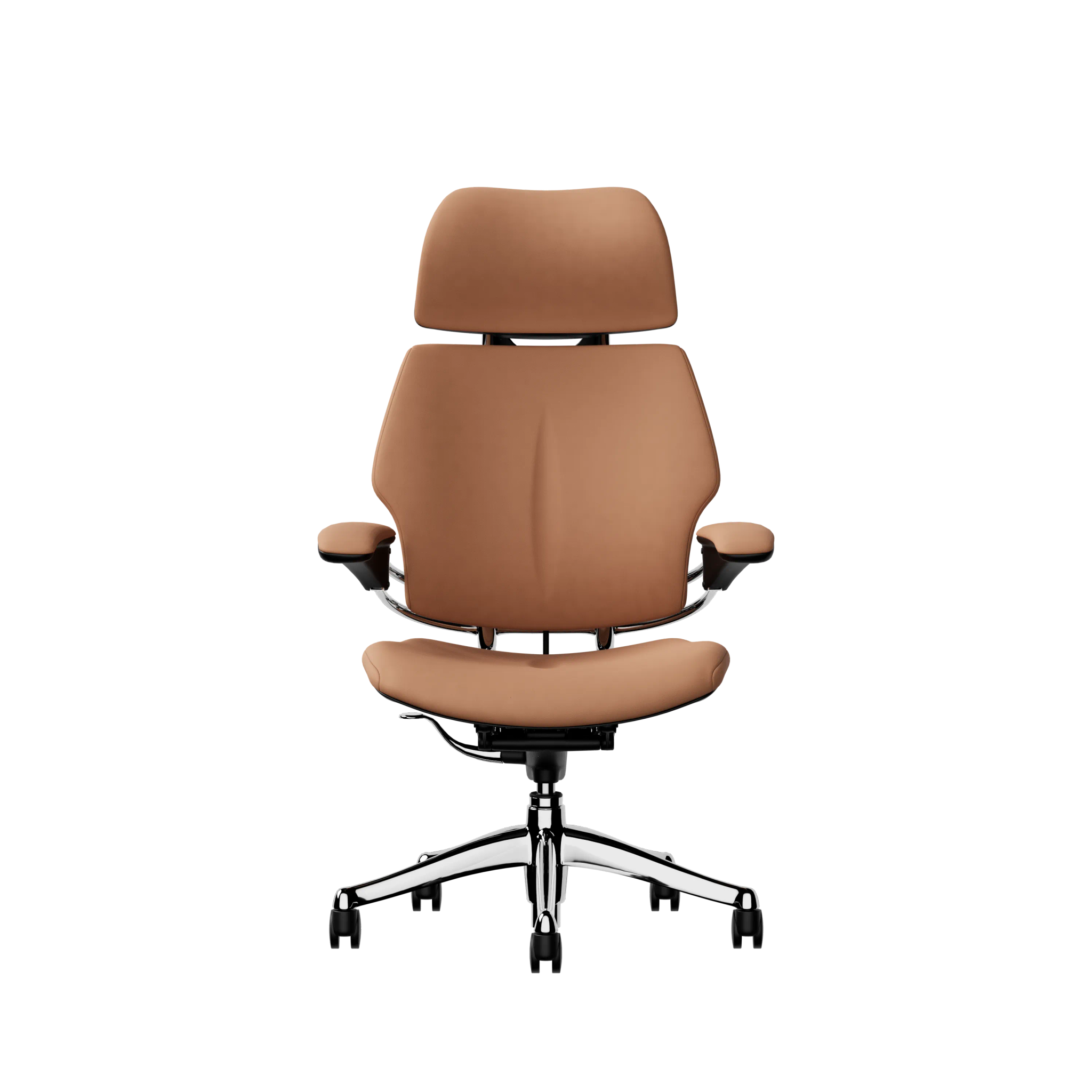 Polished Aluminum / Adjustable Height Duron Arms with Matching Textile / Elmosoft Leather: 33077